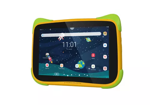 Планшет TOPDEVICE Kids Tablet K8 8" 1280x800 IPS, Rockchip RK3566, 2Gb RAM, 32Gb, WiFi, BT, 4 А·ч, Android 11 (Go edition), желтый/зеленый (TDT3778_WI_E_CIS)
