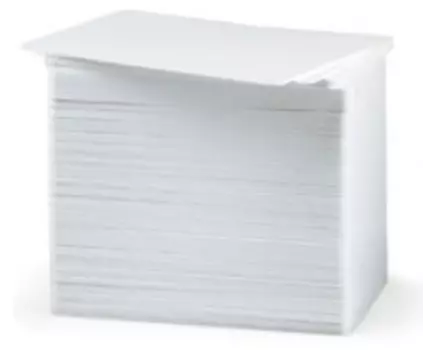 Пластиковые карты Zebra, 30 mil, 500шт., Premier (PVC) Blank White Cards (104523-111)