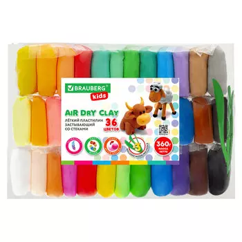 Пластилин BRAUBERG KIDS, 36, 360г (106308)