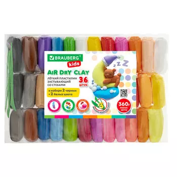 Пластилин BRAUBERG KIDS, 36, 360г (106309)