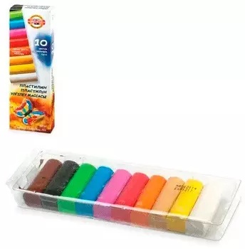 Пластилин Koh-I-Noor ассорти, 10 цветов, 200г (013171000000RU)