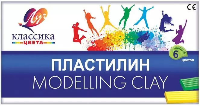 Пластилин ЛУЧ Классика, 6 цветов, 120г (12С 878-08)