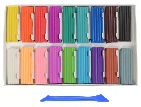 Пластилин SILWERHOF Цветландия, 18 цветов, 360 г (956151-18)