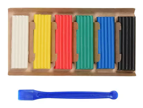 Пластилин SILWERHOF Солнечная коллекция, 6 цветов, 90г (1530947)