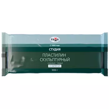 Пластилин скульптурный ГАММА "Студия", оливковый, 1 кг,, 1 цвет, 1кг (106301)
