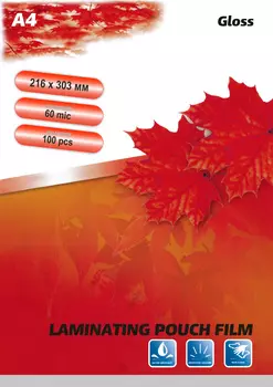 Пленка для ламинирования LF 60мкм, 216x303 (A4), 100 шт., глянцевая (4365)