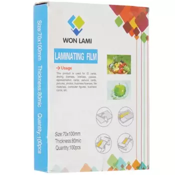 Пленка для ламинирования Won Lami 80мкм, 70x100, 100 шт., глянцевая (7768)