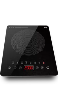 Плита компактная электрическая BQ HP104B, стеклокерамика, индукционная, 2000Вт, конфорок - 1шт., черный