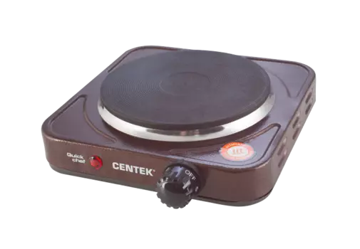 Плита компактная электрическая Centek CT-1506 Siberia, чугун, 1000Вт, конфорок - 1шт., коричневый