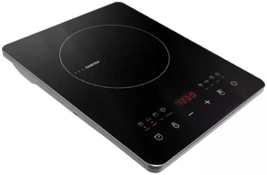 Плита компактная электрическая Centek CT-1519, стеклокерамика, индукционная, 2000Вт, конфорок - 1шт., черный (CT-1519)