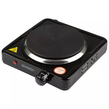 Плита компактная электрическая Energy EN-901B, чугун, 1000Вт, конфорок - 1шт., черный (158956)