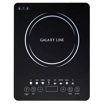 Плита компактная электрическая Galaxy GL3065, стеклокерамика, индукционная, 2000Вт, конфорок - 1шт., черный (гл3065л)