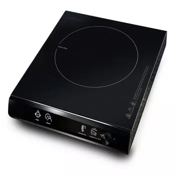 Плита компактная электрическая Ginzzu HCI-176 , стеклокерамика, индукционная, 2.4 кВт, конфорок - 1 шт., черный