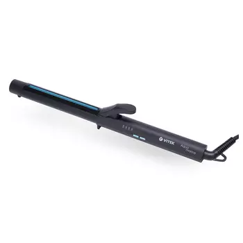 Плойка Vitek Aquamarine VT-2313, 200°C, 60 Вт, керамико-турмалиновое покрытие, режимов: 4, 1.8 м, черный (VT-2313)