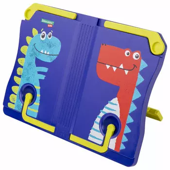 Подставка BRAUBERG Dinosaurs, 1 отделение, пластик, синий (238060)