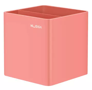 Подставка Deli Nusign, 2 отделения, пластик, розовый (NS011PINK)
