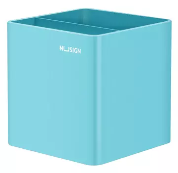 Подставка Deli Nusign, 2 отделения, пластик, синий (NS011BLUE)