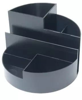 Подставка-органайзер Стамм Профи, 6 отделений, пластик, черный (ОР01)