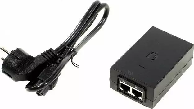 PoE-инжектор Ubiquiti POE-48-24W-G, passive PoE, 1 Гбит/с, 500мА - 48V, PoE: 48V, 24 Вт для airFiber/airMAX/EdgeMAX/mFi/UniFi AP/UniFi Video/airVision (POE-48-24W-G)