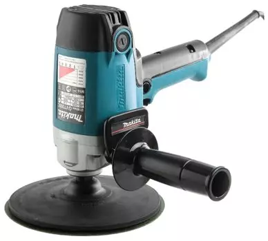 Полировальная машина Makita GV7000C, сетевая, M14, 900Вт, 2000 об/мин, макс. диаметр диска 180 мм, регулировка оборотов, 2 кг