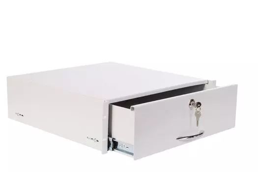 Полка для документов выдвижная ЦМО глубина 45 см 2U серая, ТСВ-Д-2U.450 для шкафов/стоек (30412123100)