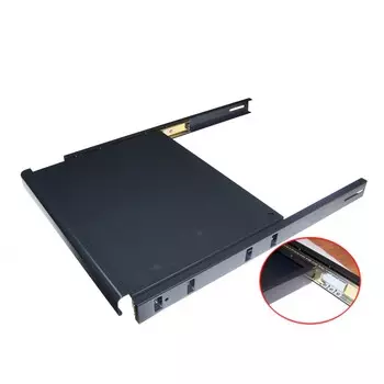 Полка для клавиатуры выдвижная TWT глубина 23.4 см до 20 кг 1U черная, TWT-CBB-SK-8/20 для напольных шкафов глубиной 800мм