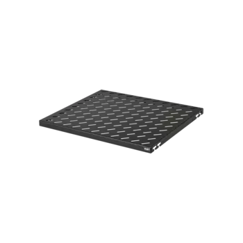 Полка для тяжелого оборудования стационарная TLK глубина 40 см до 100 кг 0.5U черная, TLK-SHFS-2-400-BK для шкафов глубиной 600мм