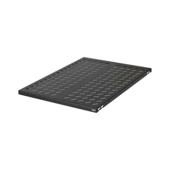 Полка для тяжелого оборудования стационарная TLK глубина 65 см до 100 кг 0.5U черная, TLK-SHFS-2-650-BK для шкафов глубиной 1000мм