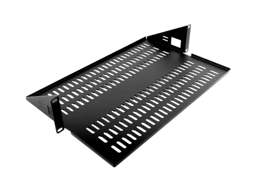 Полка консольная ЦМО глубина 29.5 см-30.3 см до 15 кг 2U черный, МС-30.2-9005 для шкафов/стоек (30412126201)