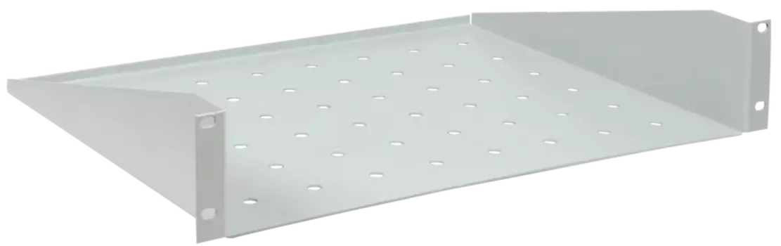Полка консольная ITK глубина 35 см до 20 кг 2U серый для шкафов и стоек ITK (RS35-350P-R)