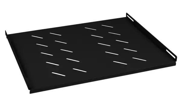 Полка стационарная Cabeus глубина 40 см до 100 кг 1U черный, SH-J018-FC-600m-100KG-BK для для напольных и настенных шкафов с глубиной 600 мм (SH-J018-FC-600m-100KG-BK)