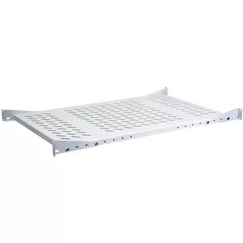 Полка стационарная TLK глубина 66 см до 150 кг серая, TLK-SHFC-660F-GY для шкафов и стоек глубиной 800мм (TLK-SHFC-660F-GY)