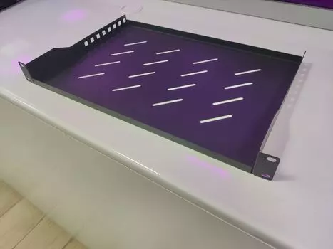 Полка стационарная Wize глубина 60 см до 50 кг 1U черная, WSH1U для рэковых шкафов 19" (WSH1U)