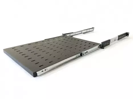 Полка выдвижная Hyperline глубина 80 см до 20 кг черная, TSS3-800-RAL9004 для TTB (TSS3-800-RAL9004)