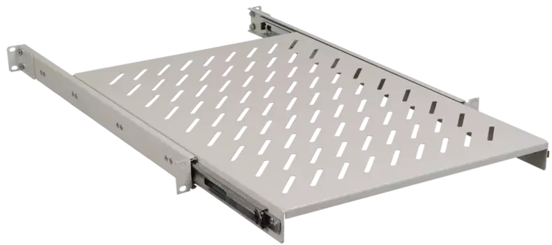 Полка выдвижная ITK глубина 80 см до 30 кг 1U серая для шкафов и стоек ITK (SS35-800PI-R)