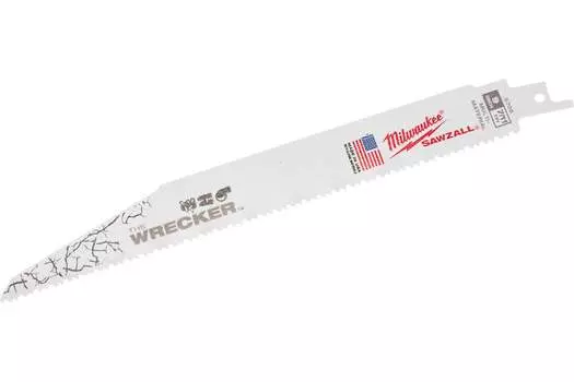 Полотно для сабельных пил Milwaukee Sawzall The WRECKER, BIM (биметалл), 1.6 мм, шаг зубьев: 3.2 мм, 5 шт. (48005706)