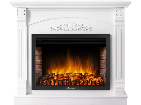 Портал для электрокамина Firelight Barocco 30, пристенный, белый (НС-1294116)