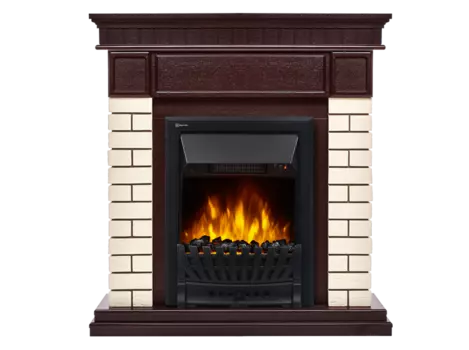 Портал для электрокамина Firelight Bricks Classic, пристенный, бежевый/темный дуб (НС-1202850)