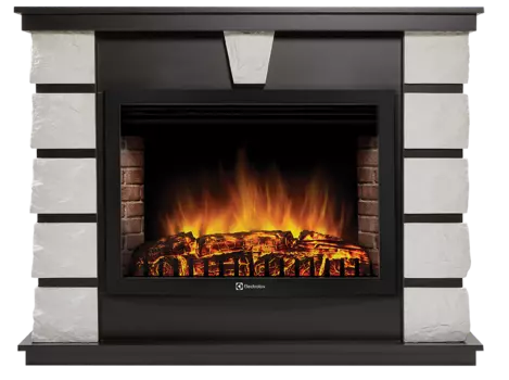 Портал для электрокамина Firelight Excalibur 30, пристенный, белый/венге (НС-1287023)