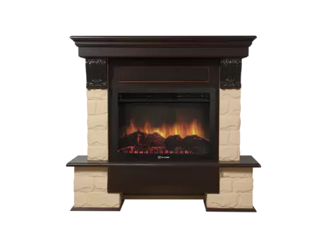 Портал для электрокамина Firelight Forte 25S, пристенный, бежевый/темный дуб (НС-1100812)