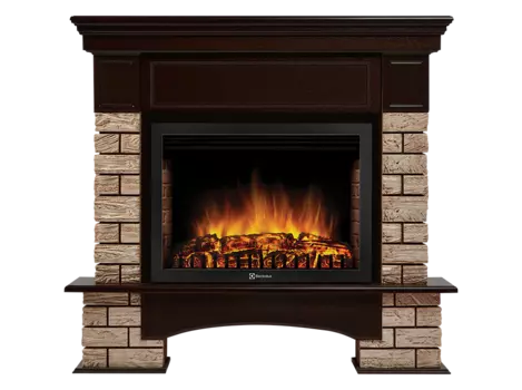 Портал для электрокамина Firelight Forte Wood 25, пристенный, коричневый/темный дуб ( НС-1292158)