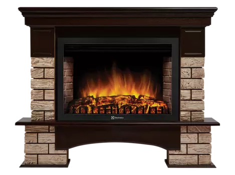 Портал для электрокамина Firelight Forte Wood 30U, угловой, коричневый/темный дуб (НС-1305478)