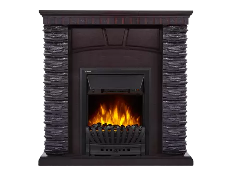 Портал для электрокамина Firelight Porto Classic, пристенный, черный/венге (НС-1202940)