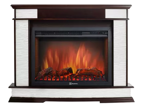 Портал для электрокамина Firelight Scala 25, пристенный, белый/темный дуб (НС-1170994)