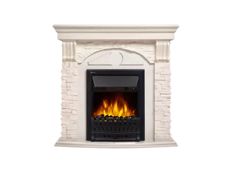 Портал для электрокамина Firelight Torre Classic, пристенный, белый/беленый дуб (НС-1141395)