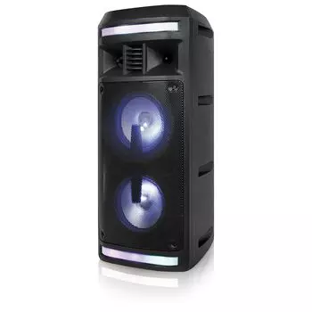 Портативная акустика BBK BTA602, 60 Вт, FM, AUX, USB, microSD, Bluetooth, подсветка, черный (BTA602 (B))