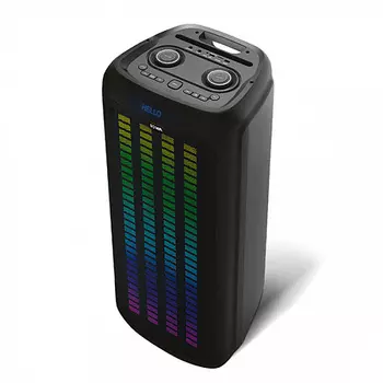 Портативная акустика BQ PBS2010, 100 Вт, FM, AUX, USB, microSD, Bluetooth, подсветка, черный