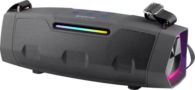 Портативная акустика Defender Beatbox 40, 40 Вт, AUX, microSD, Bluetooth, подсветка, черный (65640)