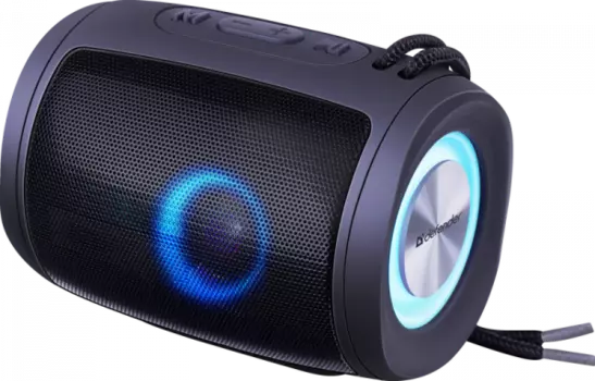 Портативная акустика Defender Enjoy S200, 5 Вт, FM, USB, microSD, Bluetooth, подсветка, черный (65200)