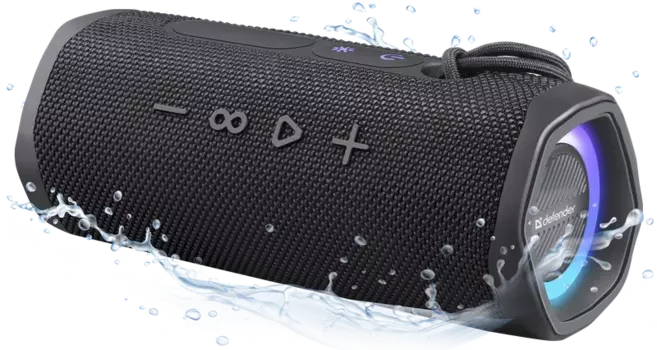 Портативная акустика Defender Enjoy S800, 20 Вт, FM, AUX, USB, microSD, Bluetooth, подсветка, черный (65802)